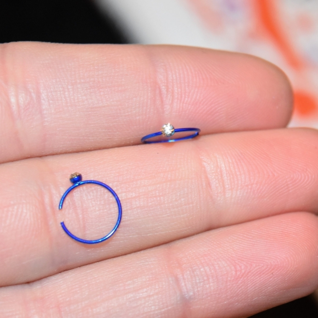 2 Nose Ring Hoops